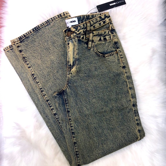 CUTOUT WAISTBAND JEANS - Picture 4 of 5